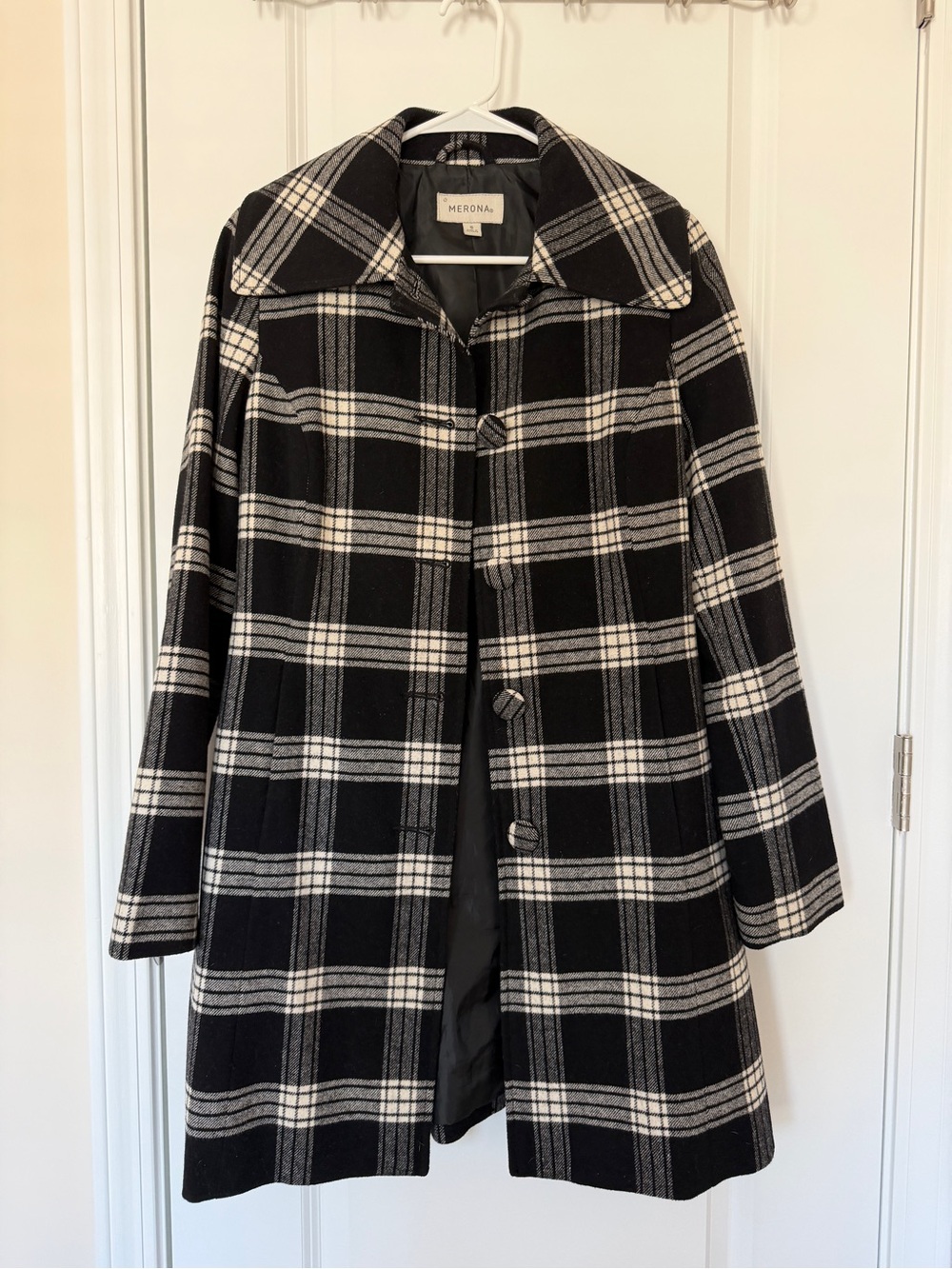 Merona Black and White Trench Coat